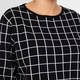 Elena Miro Sweater Grid Intarsia Black