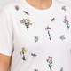 Elena Miro Beaded Floral T-Shirt Ivory 