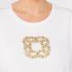 Elena Miro Sequin Logo T-Shirt White