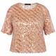 Elena Miro Sequin Top Peach