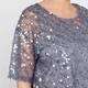 Elena Miro Sequin Top Steel 