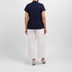 Elena Miro Jersey Stand-Collar Top Navy 