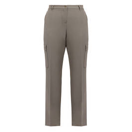 Elena Miro Tailored Cargo Trousers Light Green - Plus Size Collection