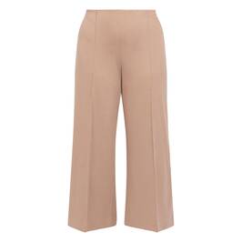 Elena Miro Wide Leg Pull On Trousers Camel - Plus Size Collection