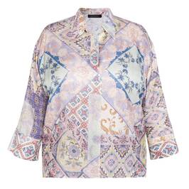 Elena Miro Tile Print Tunic Petunia - Plus Size Collection