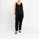 Elena Miro Satin Viscose Jersey Vest Black