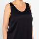 Elena Miro Satin Viscose Jersey Vest Black