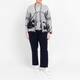 Faber Intarsia Sweater Navy and White 