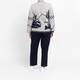 Faber Intarsia Cardigan Navy and White 