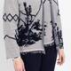 Faber Intarsia Cardigan Navy and White 