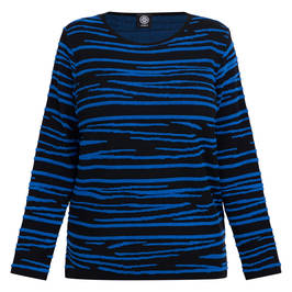Faber Intarsia Knit Sweater Cobalt - Plus Size Collection
