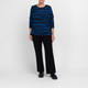 Faber Intarsia Knit Sweater Cobalt