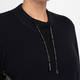 Faber Intarsia Knit Funnel Neck Sweater Beige and Black