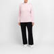 Faber Turtle Neck Jersey Top Pink 