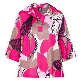 Faber Abstract Print Tunic Fuchsia - Plus Size Collection