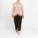 Gaia Life Wool Blend Cardigan Beige