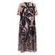 Gaia Dress Bamboo Print Camel