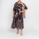 Gaia Dress Bamboo Print Camel