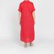 Gaia Life Short Sleeve Red Linen Dress 