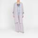 Gaia Life Pearl Grey Long Duster Jacket With Sequin Cuff