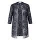 Gaia Life Floral Embroidered Duster Jacket Black