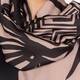 Gaia Life Satin Leaf Print Scarf