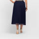 Gaia Life Pleated Pull-On Tulle Skirt Navy 