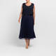 Gaia Life Pleated Pull-On Tulle Skirt Navy 