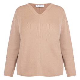 Gaia Life Ribbed V-Neck Sweater - Plus Size Collection