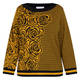 Gaia Life Intarsia Sweater Black and Ochre 