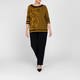 Gaia Life Intarsia Sweater Black and Ochre 