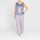 Gaia Life Deep Side Slit Trouser Pearl Grey