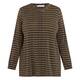Gaia Life Lurex Jersey Stripe Top Khaki