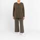 Gaia Life Lurex Jersey Stripe Top Khaki