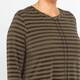 Gaia Life Lurex Jersey Stripe Top Khaki
