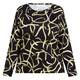 Gaia Life Ribbon Print Jersey Top Yellow Green