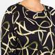Gaia Life Ribbon Print Jersey Top Yellow Green