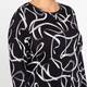 Gaia Life Ribbon Print Jersey Top Grey 