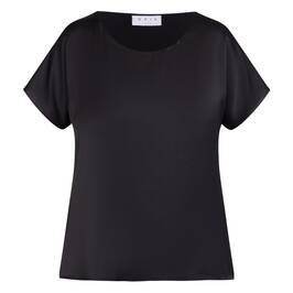 Gaia Life Satin Jersey Top Black - Plus Size Collection