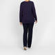 Gaia Life Pearl Embellished Top Navy