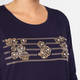 Gaia Life Pearl Embellished Top Navy