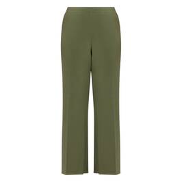 Gaia Life Satin Jersey Pull-On Trouser Green - Plus Size Collection