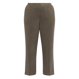 Gaia Life Soft-Feel Pull-On Trousers Khaki - Plus Size Collection