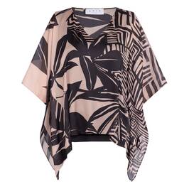 Gaia Life Leaf Print Tunic Camel - Plus Size Collection