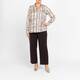 Gaia Life Satin Tunic Ink Print Beige
