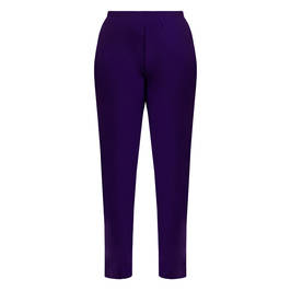 Georgedé Satin Jersey Trousers Violet - Plus Size Collection