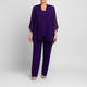 Georgedé Satin Jersey Trousers Violet