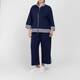Joseph Ribkoff Stripe Trim Full Zip Jacket Navy