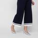 Joseph Ribkoff Knitted Contrast Trim Trousers Navy