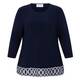 Joseph Ribkoff Jersey Embroidered Top Navy 